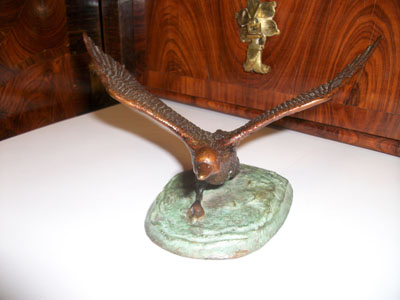 Statuette canard en bronze
